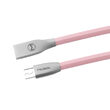 Cable MicroUSB Mcdodo Zn-Link Silver Pink (1.5m, 2.4A max)