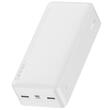 Baseus Acumulator extern Bipow Digital Display 30000mAh, 15W, 2xUSB, USB-C, Micro-USB , cablu Micro-USB 0.25m Alb