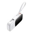 Baseus Acumulator extern QPow Pro+ 10000mAh, 22.5W, Lightning, 2xType-C, USB, cablu USB-C, Alb