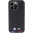 BMW Husa Leather Stamp Tricolor iPhone 15 Pro Negru