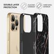 Husa iPhone 13 Pro Burga Dual Layer Rose Gold Marble