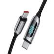 Baseus Cablu Type-C la Type-C 100W Display Fast Charge, 2m Black