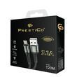 Prestico Cablu T10 USB la MicroUSB Fast Charger, 3.1A Negru -T.Verde 0.18 lei/buc