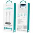 Devia Cablu Smart Woven Type-C la Type-C, Fast Charge, 60W, 3A, 1m, Alb