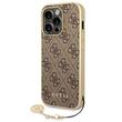 Guess Case 4G Charms iPhone 14 Pro Brown