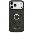 Guess Husa 4G Ring Stand iPhone 17 Pro Max Negru
