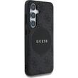 Guess Husa 4G Round Patch Classic Logo MagSafe Samsung Galaxy S25 Negru