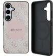 Guess Husa 4G Round Patch Classic Logo MagSafe Samsung Galaxy S25 Plus Roz