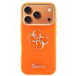 Guess Husa 4G Script Metal Logo iPhone 17 Pro Portocaliu