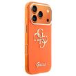 Guess Husa 4G Script Metal Logo iPhone 17 Pro Portocaliu