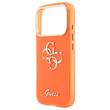 Guess Husa 4G Script Metal Logo iPhone 17 Pro Portocaliu
