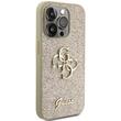 Guess Husa Fixed Glitter 4G Metal Logo iPhone 15 Pro Max Auriu