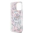Guess Husa Flowers MagSafe iPhone 14 Pro Roz