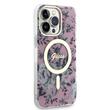 Guess Husa Flowers MagSafe iPhone 14 Pro Roz