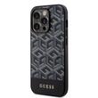 Guess Husa GCube Stripes MagSafe iPhone 15 Pro Negru