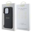 Guess Husa Grained Classic Logo MagSafe iPhone 16 Pro Negru