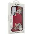 Guess Husa Grained Printed Flower Pattern MagSafe Samsung Galaxy S25 Ultra Fuchsia