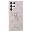 Guess Husa PU 4G Metal Logo Samsung Galaxy S24 Ultra Roz
