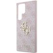 Guess Husa PU 4G Metal Logo Samsung Galaxy S24 Ultra Roz