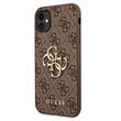 Guess Case PU 4G Metal Logo iPhone 11 Brown