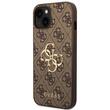 Guess Husa PU 4G Metal Logo iPhone 15 Maro