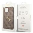 Guess Husa PU 4G Metal Logo iPhone 15 Maro
