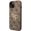 Guess Husa PU 4G Metal Logo iPhone 15 Maro