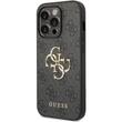 Guess Husa PU 4G Metal Logo iPhone 15 Pro Gri