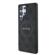 Guess Husa PU Leather 4G Colored Ring MagSafe Samsung Galaxy S25 Ultra Negru