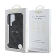 Guess Husa PU Leather 4G Colored Ring MagSafe Samsung Galaxy S25 Ultra Negru