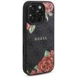 Guess Husa PU Leather 4G Roses MagSafe iPhone 16 Pro Negru