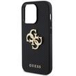 Guess Husa Perforated 4G Glitter Metal Logo iPhone 15 Pro Negru