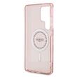 Guess Husa Rhinestones Ring MagSafe Samsung Galaxy S25 Ultra Roz