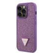 Guess Husa Rhinestones Triangle Metal Logo iPhone 15 Pro Mov
