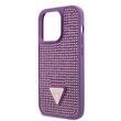 Guess Husa Rhinestones Triangle Metal Logo iPhone 15 Pro Mov