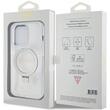 Guess Husa Ring Stand Glitter MagSafe iPhone 15 Pro Max Transparent