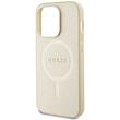 Guess Husa Saffiano MagSafe iPhone 15 Pro Bej
