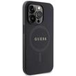 Guess Husa Saffiano MagSafe iPhone 15 Pro Negru
