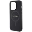 Guess Husa Saffiano MagSafe iPhone 15 Pro Negru