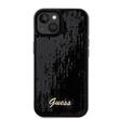 Guess Husa Sequin Script Logo iPhone 15 Negru