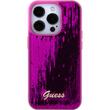 Guess Husa Sequin Script Logo iPhone 15 Pro Magenta