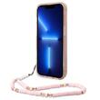 Guess Husa TPU Camera Outline Translucent Strap iPhone 14 Pro Roz