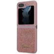Guess Husa TPU Glitter Flakes Metal Logo Samsung Galaxy Z Flip5 Roz