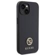 Guess Husa 4G Strass Metal Logo iPhone 15 Negru