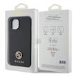 Guess Husa 4G Strass Metal Logo iPhone 15 Negru