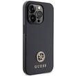 Guess Husa 4G Strass Metal Logo iPhone 15 Pro Negru