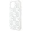 DKNY Husa Liquid Glitter Multilogo iPhone 15 / 14 / 13 Alb