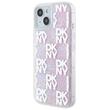 DKNY Husa Liquid Glitter Multilogo iPhone 15 / 14 / 13 Roz