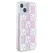 DKNY Husa Liquid Glitter Multilogo iPhone 15 / 14 / 13 Roz