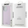 DKNY Husa Liquid Silicone Small Metal Logo MagSafe iPhone 14 Pro Max Roz